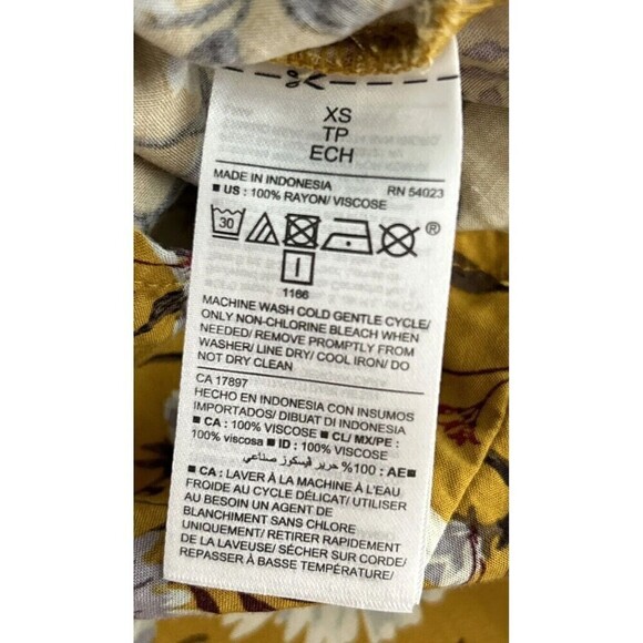 Old Navy Gold Floral Mini Shift Dress Size XS (0/2) - Picture 3 of 12